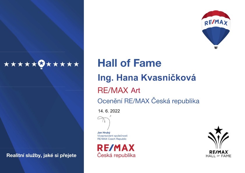 Hall of Fame - nejvyšší možné ocenění v rámci České republiky